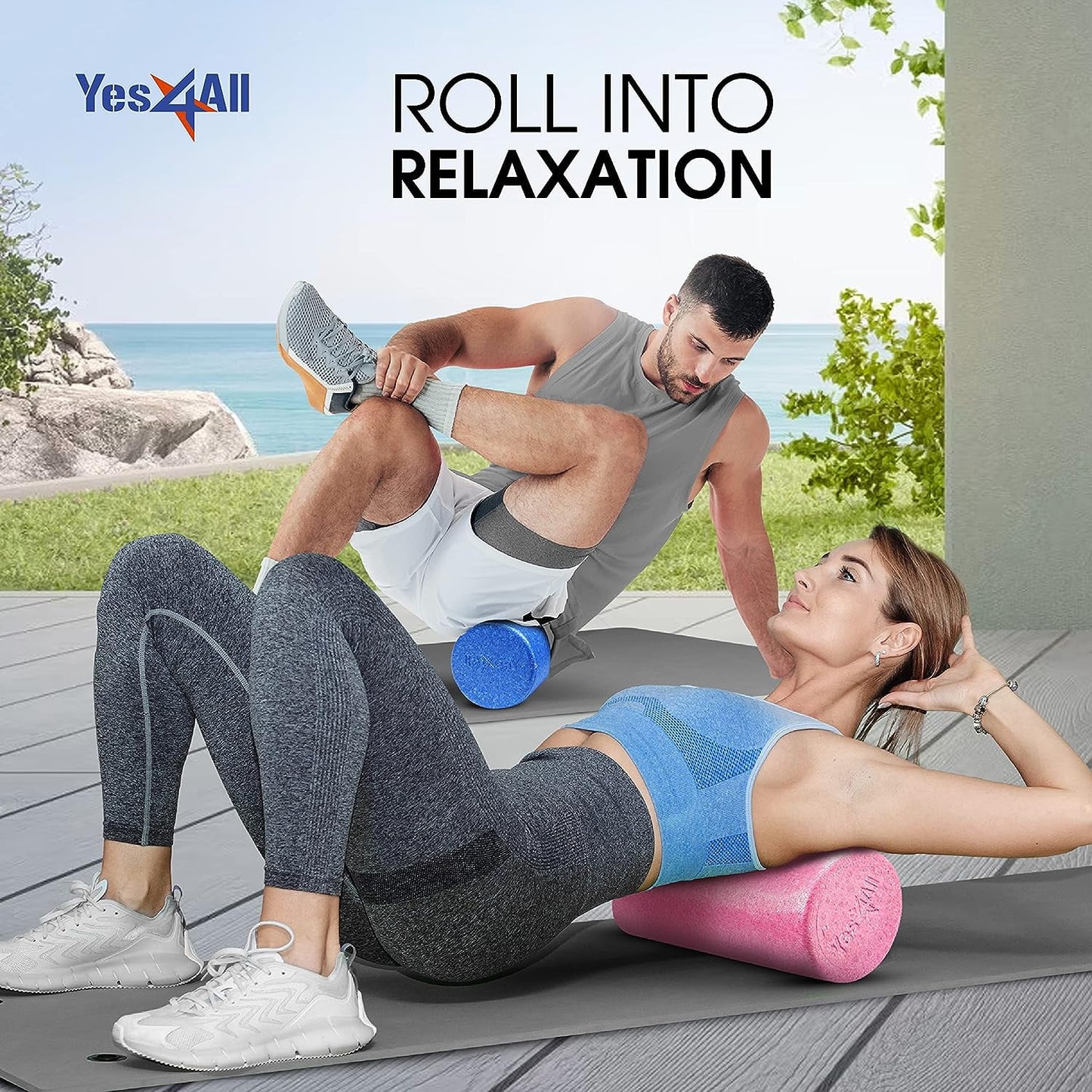 36Inch Exercise Foam Roller EPP Black